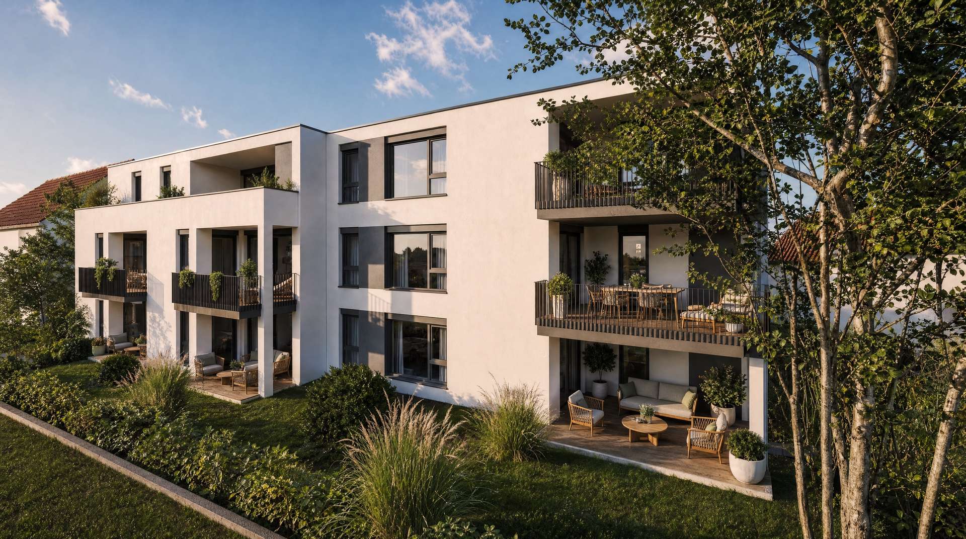 Großzügig! Barrierefreie Neubauwohnung im Obergeschoss mit sonnigem Balkon und offenem Wohngefühl